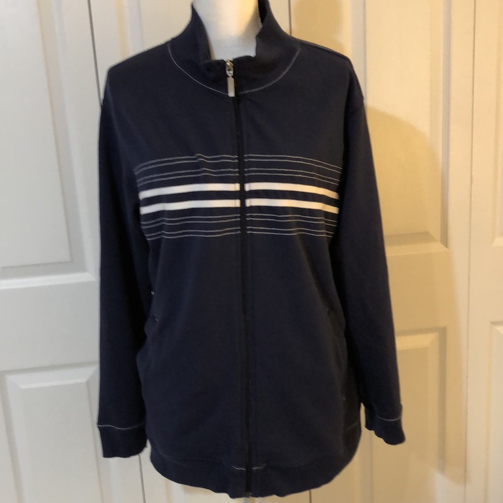 Bold Spirit Women’s 16-18W Navy Blue Zip Front Jacket/Sweater